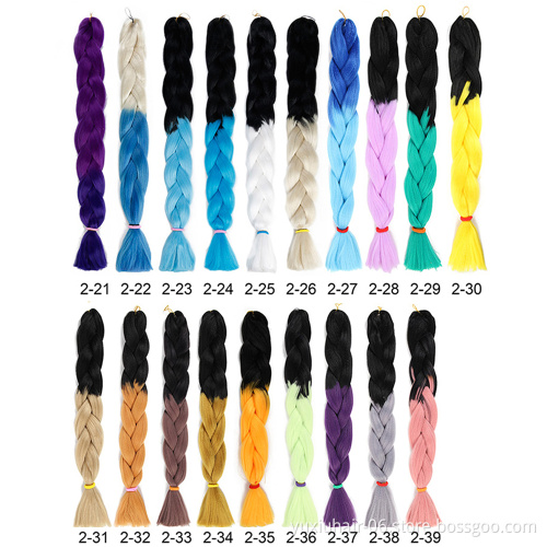 Braiding Hair  Synthetic Heat Fiber braid 41inch 165g/piece ombre color crochet Jumbo Braid Hair Extensions